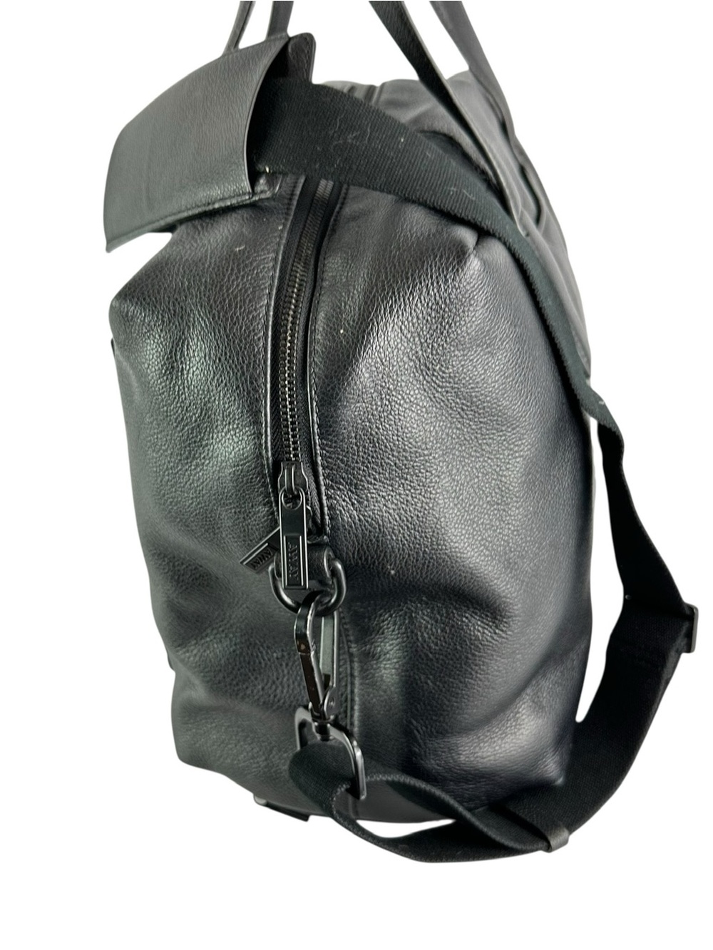 Genuine AWAY The Everywhere Bag Black Leather Travel Bag Weekender Carry On - Picture 5 of 15